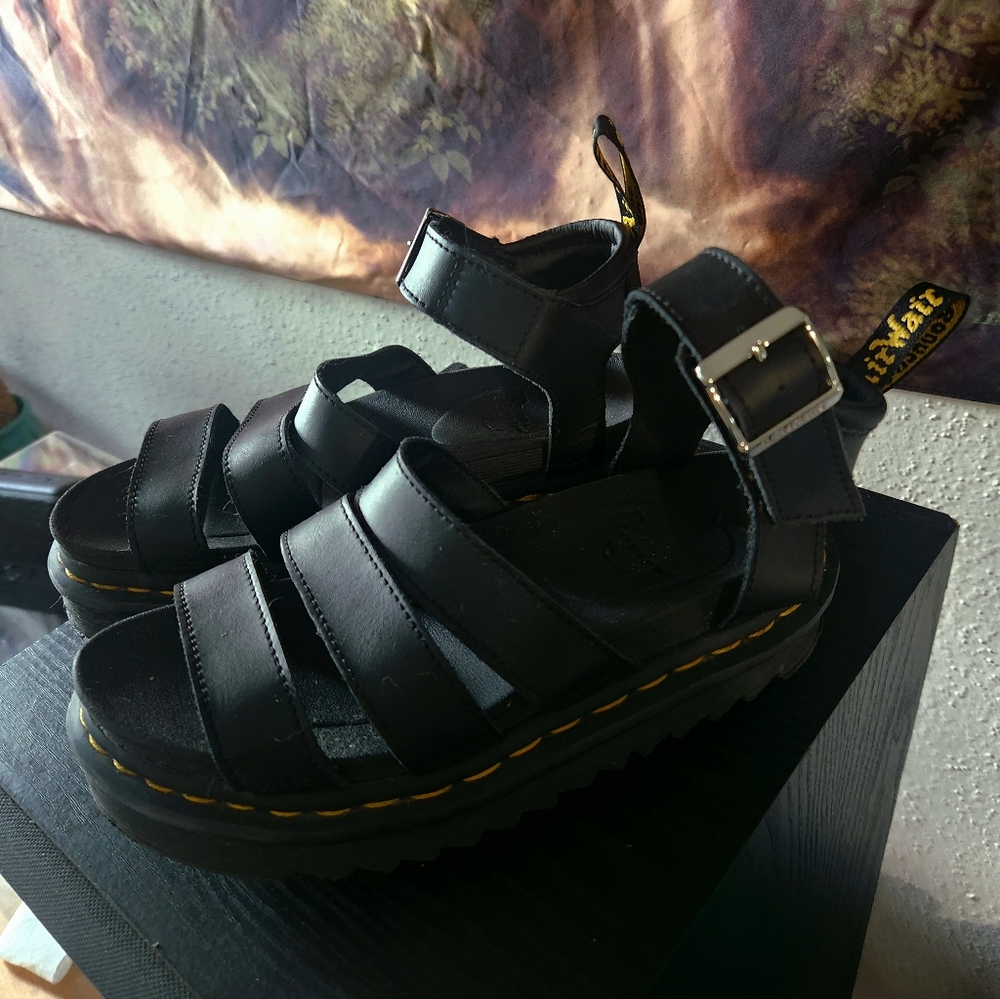 Dr Martens Blaire Hydro Leather Strap Sandals